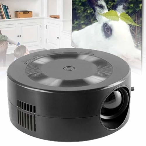 Mini Projector, HD 1080P LED Portable Projector, <25db Low Noise, 14-100in USB Charging with Audio Output/5V IN/IR Input for Home Outdoor Use