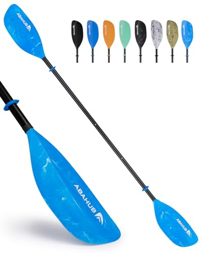 Abahub Kajak Paddel, verstellbar 210-230/230-250 cm, 3-teilig, Doppelpaddel