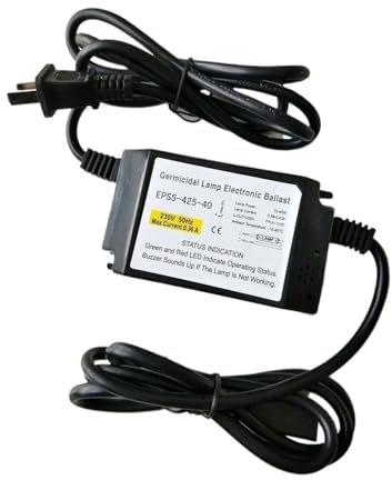 KAYPBWQMG Ballast UV Universel Tout-en-Un de Remplacement RW5-425-40, 1 pièce, avec Fonction d'alarme sonore et Lumineuse, EPS5-425-40
