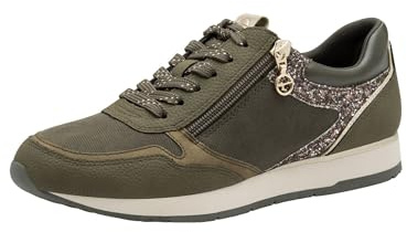 Tamaris dam snörning vegan, olive comb, 37 EU