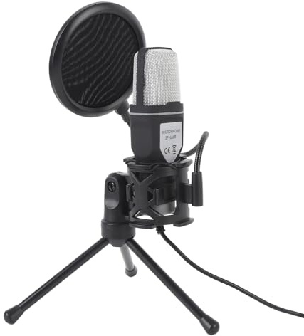 Spelmikrofon, Högkänslighet Kondensator Popfilter Mic, Vindtät Svamp, Professionell RGB USB-mikrofon Idealisk för Spel, Videosamtal och Musik Skapas
