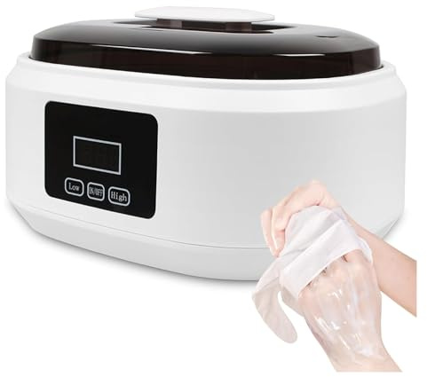 Bagno Di Cera Di Paraffina 200W Per Mani E Piedi, Riscaldatore Di Cera Di Paraffina, 85° Ad Alta Temperatura, 15-20 Minuti Per Sciogliere La Cera, Display Della Temperatura, Controllo Della Temperatur