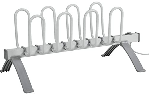 Sèche-bottes électrique avec 8 supports pour économiser de l'espace Chauffant Chauffant 45 à 50 °C Température constante Séchoir à gants silencieux pour chapeaux, gants, chaussures et plus encore