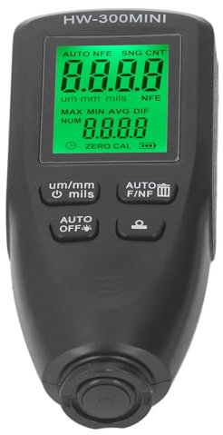 Paint Thickness Meter, 0-2000UM Coating Depth Gauge for Vehicle Industrial Testing High Precision Fe Nfe Measurement