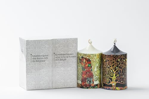 Klimt - Set di due candele con albero della vita, museo reale delle belle arti di Bruxelles
