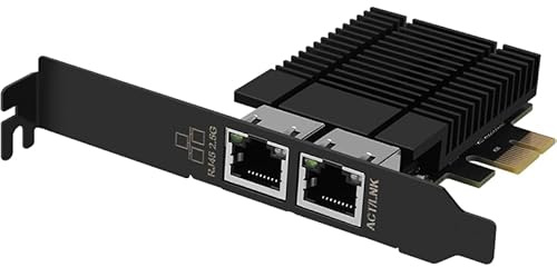 Tarjeta de red PCIe de 2,5 Gb con chip Intel I226-V, adaptador de red 2,5 GBase-T NIC, PCIe X1 (compatible con tarjeta PCI Express Gigabit Ethernet para Windows 10/11/Linux/PVE/ESXi