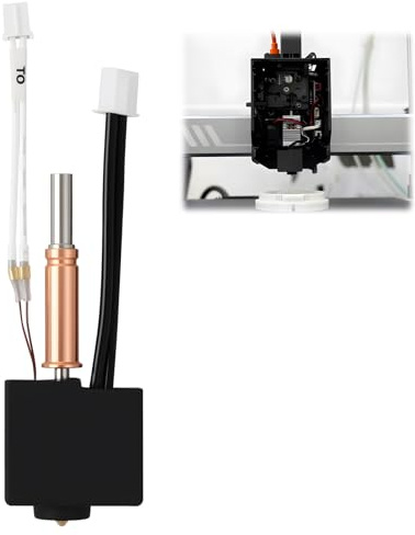 Kit Hotend Compatible avec Anycubic Kobra 3, Kobra 3 Combo, Imprimante 3D, avec Bloc Chauffe Bimétallique, Buse en Laiton 0,4 mm et Manchon Silicone, pour Impression Précise des Performances Stables