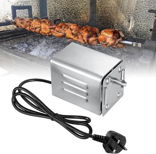 Electric BBQ Motor, 30KG 2r/min BBQ Gas Stainless Steel Rotisserie Electric Main Spit Motor, 15W BBQ Motor Spit Roaster, for Party Camping Grill Barbecue