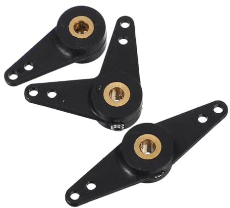 Toddmomy 3pcs Nylon and Copper Rc Boat Rudder Tiller Arms, Lightweight L-shape and Straight Rudder Linkage for Remote Control Boat Parts Upgrade, Quick Installation for Rc Competitions