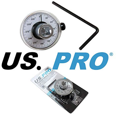 US PRO Torque Angle Gauge 1/2 Drive Square New Angular Wrench 6796