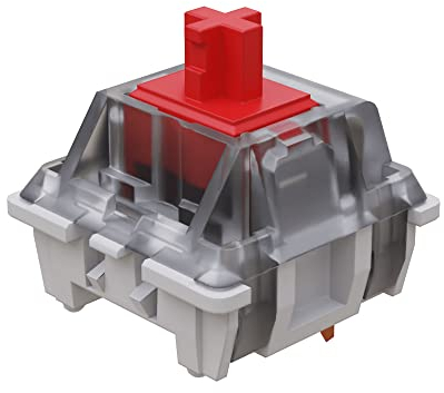 Gateron KS-9 RGB Mechanischer MX-Typ-Schlüsselschalter, transparente Oberseite (65 Stück, rot)