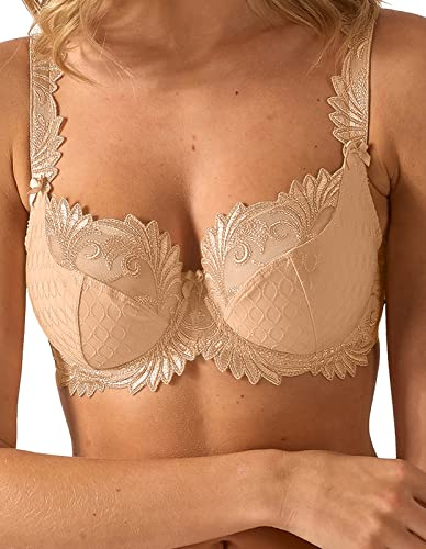 Empreinte Thalia Underwired Microfibre Low-Necked Bra (38G, Caramel)