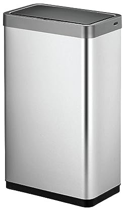 EKO Mirage X Recycling Sensor Kitchen Bin - Sleek & Hygienic Touch-free Dual Compartment Rubbish Bin, Perfect for Kitchen & Home, Stainless Steel, 40 Litre