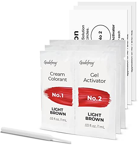 Sport Eyebrow Colorant, Men's Long Lasting Treatment to Cover Gray Brow Hairs, Light Brown