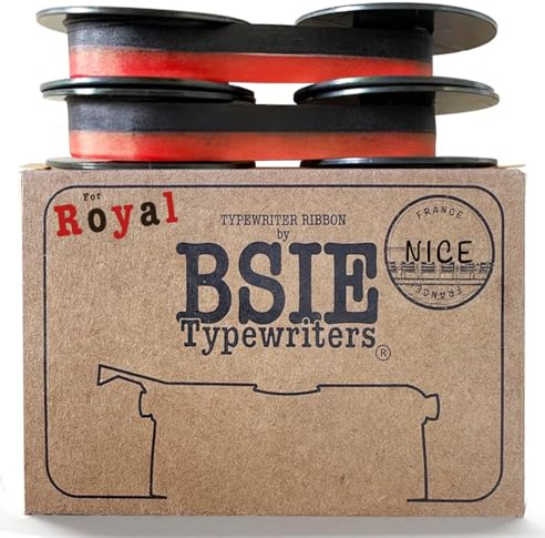 Royal - 2 x Ruban De Machine À Écrire Pour Royal - Pack Double - GR9 - BSIE Typewriters (2 Noir & Rouge)