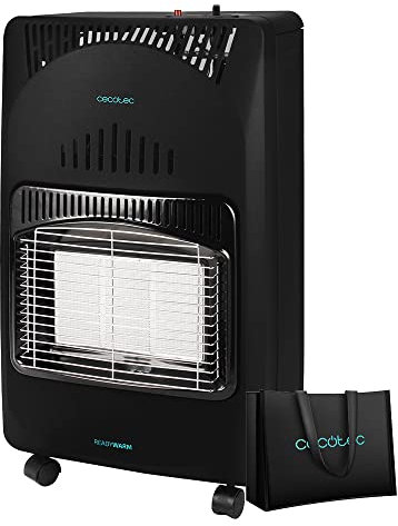 Cecotec ReadyWarm 4000 Slim Fold + 4200 W avec 3 niveaux, sac de transport, 4 roues, bouteilles de 15 kg, allumage piézoélectrique et système de sécurité