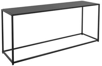 ML-Design Couchtisch 115x32x50,5 cm Schwarz in rechteckiger Form, Metallgestell, Industrie-Design, Tisch für Eingangsbereich, Beistelltisch Wohnzimmertisch Konsolentisch Sofatisch Flurtisch Dekotisch