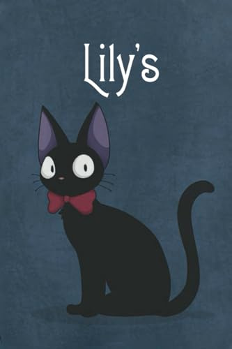 Lily's Notebook: Cute Black Cat Journal for Lily - Personalized Name Gift Planner School Notebook 110 Pages, Thoughtful Cool Present for Lily - Perfect Gift Idea for Kids Teens Boys Girls & Adults