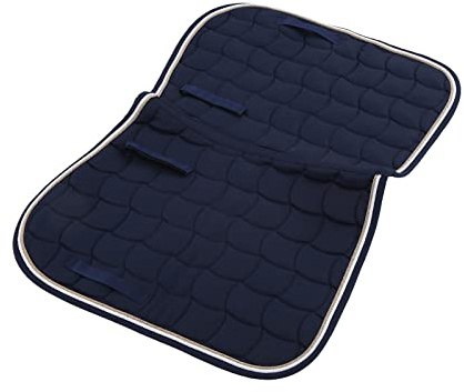 Qcwwy Almohadilla para Silla de Montar Multiusos, Suave y Transpirable, con Correa de Mano y Cincha para Caballos, Acolchado de Esponja, Transpirable, (Azul