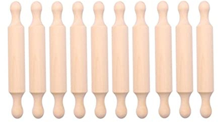 DcnrInsr 7 Pouces Mini Rouleau à Pâtisserie en Bois Long Cuisine Cuisson Rouleau à Pâte pour Enfants Fondant Pâtisserie Pizza Artisanat 10Pcs