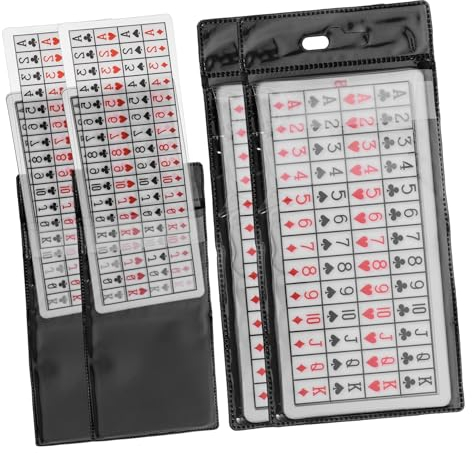 ibasenice 4sätze Poker Spielkarten Magische Requisiten Für Kartentricks Party-Accessoires Für Familien Und Camping-Spiele Interaktive Denkspiele