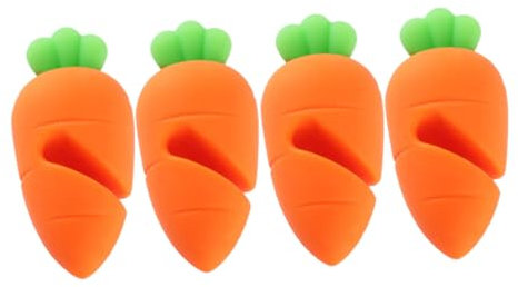 Amosfun 4pcs Pot Lid Clamp Pot Lifter Heat Resistant Spillproof Lid Holder for Cooking Silicone Boil Over Preventer
