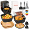 211 Stück Airfryer Zubehör für Philips Essential 4,1L (HD9252, HD9255, HD9200), Wiederverwendbar Heißluftfritteuse Zubehör für Philips 4.1L, BPA-Frei Accessories, Silikonform für Hobbs 4L, Tefal 4,2L