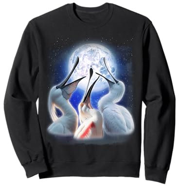 3 cuillères à soupe hurlant à la lune, une spatule amusante pour les amoureux des oiseaux Sweatshirt