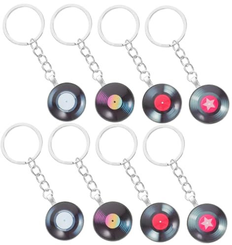TOPBATHY Musik 'schlüsselanhänger Set 8 Stück Acryl Vintage Plattenspieler Schlüsselanhänger Musik