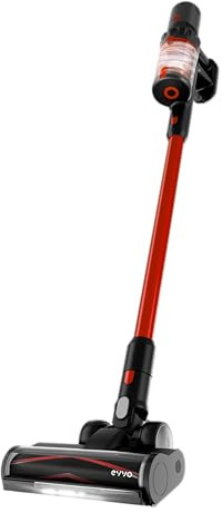 EVVO Aspiradora sin Cable, Batería de 29,5 V, Potencia de succión de 150 AW, hasta 70 Minutos de Autonomía, Múltiples Accesorios, Cepillo multifibras con iluminación LED (Ai36)