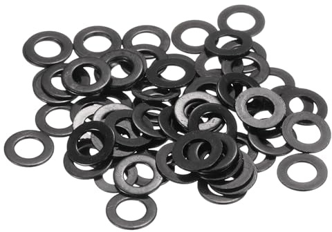 QUARKZMAN 100Stk M4 Unterlegscheiben M4*8 * 0.5mm Schwarz | Karosseriescheiben 304 Edelstahl Flach Beilagscheiben für Schrauben, Bolzen und Muttern