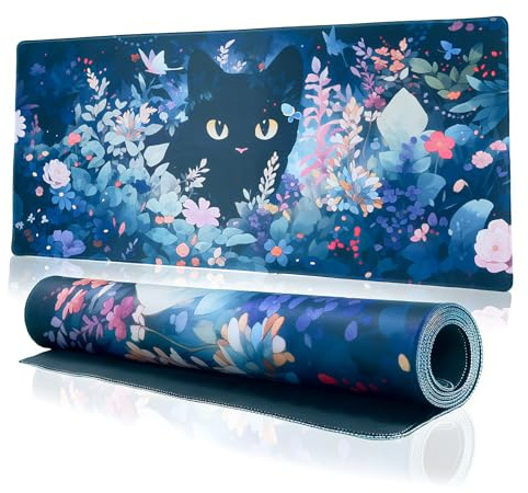 Glvomazty Gaming Mauspad, Mousepad XXL 900 * 400MM Mouse Pad mit Wasserdicht und Anti-Rutsch großes Maus Pad & Schreibtischunterlage - Mouse Mat Setup & PC
