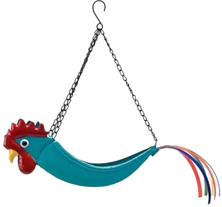Iyalezirk Fioriera Sospesa per Decorazioni da Giardino con Pollo Colorato e Luminoso, Fioriera Sospesa per Interni Ed Esterni, Vasi da Fiori Porta Piante