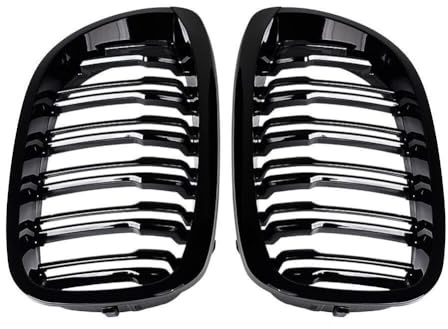 Garvee Grille avant double ligne brillante pour voiture de élégant Série 3 E46(LCI) Coupé 2 portes 2003-2006 - Remplacement calandre rénale en ABS, protection pare-chocs, accessoire carrosserie -