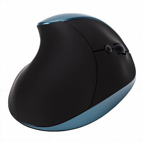 VELATEMOR Mouse Ergonomico Verticale da 2,4 GHz con 6 Pulsanti e Batteria Ricaricabile, Tracciamento Ottico da 800 1200 1600 DPI per Sollievo del Tunnel Carpale e PC Desktop Portatile