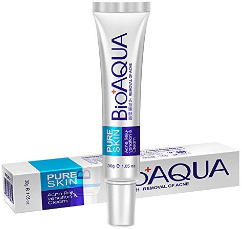 BIOAQUA Acne Scar Natural Blemish Gel Acne Pimple Acne Spot Removal Cream, Oil Control Shrink Pores Face Care Cream