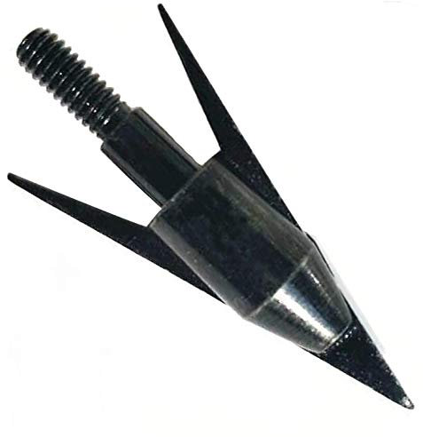 WEREWOLVES 6 Pack Pfeil Jagdspitzen 2 Klingen Schießen Fisch Pfeilspitzen Punkte schwarz Bowfishing Broadheads 100 Körner für Recurve Armbrust und Compoundbogen