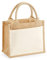 Westford Mill Tasche Jute Geschenk Tasche - Baumwolle Griffe Mittagessen Tasche - Natürlich