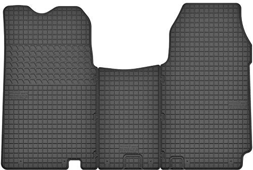 AGCPdirect Gummi Matten Fußmatten Passgenau 3-teilig Set für Opel Vivaro A 2001-2014 und Nissan Primastar 2001-2014 und Renault Trafic 2001-2014