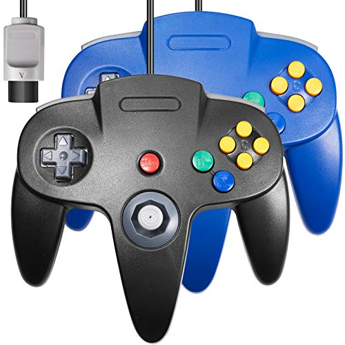 suily 2 Pack N64 Game Controller Kabelgebundener Gamepad Joystick für N64 Konsole N64 System