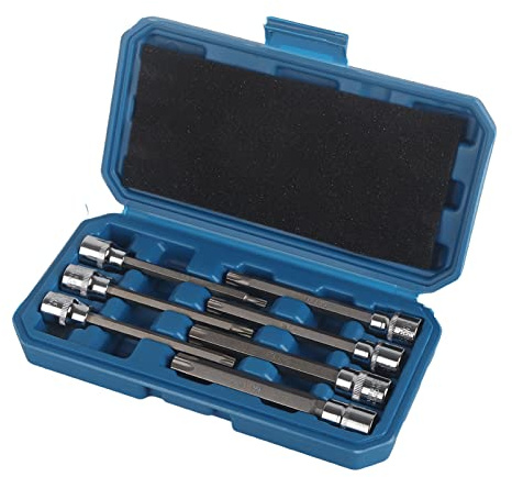 torx t50,Torx Star Bit Steckschlüsselsatz,7Pcs 3 / 8inch extra langes Torx Star Bit Sockel Set Laufwerk extra langes Torx Star Bit Socket Set