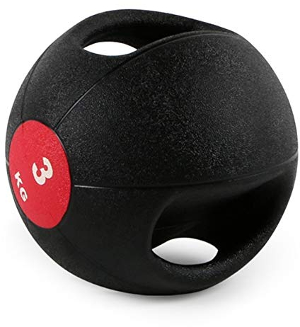 Medizinball Gummi-Medizin-Ball-Bouncy Ball Mit Griff, Männlich Und Weiblicher Kernfestigkeit Training Sauerstoffübung Fitnessgeräte (Size : 3kg/6.6lbs)