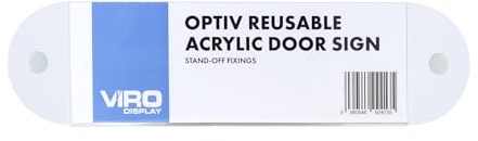 OptiV Türschild, wiederverwendbar, Acryl, 285 x 75 mm, abstandsbar