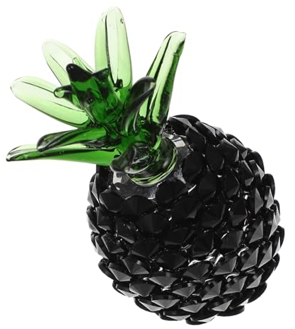 ABOOFAN 2stücke Glas-Pineapple Figurine Dekorative Ananas Skulptur Für Wohnzimmer Einzigartiges Tischornament Für Kreative Raumgestaltung Als Zur Einweihung