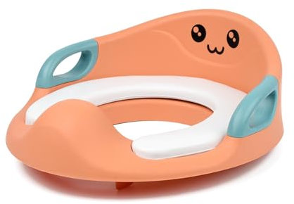 Baby Toilettensitz für Töpfchentraining mit Griffen passend für runde, ovale & eckige Toiletten Rutschfest mit Spritzschutz Leicht Perfekt für Reisen
