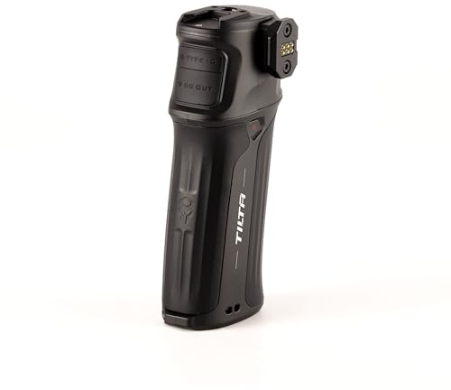 Tilta Nucleus Nano II Power Handle | Expanded Power for The Nano II Hand Wheel | Power Accessories via USB-C & DC | Mounting Points for Shoulder Rig or Monitor | Improved Comfort w/Nano II Wheel