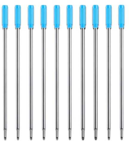 DOETYD 10er Pack blaue Nachfüllminen für Cross Kugelschreiber 11,5cm Tintenroller Nachfüllminen für Cross 8513 Rollerball