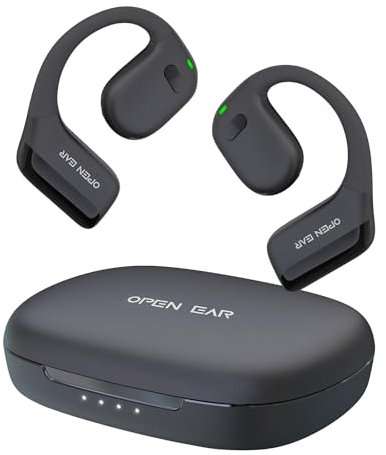Uplayteck Open-Ear Kopfhörer, Bluetooth 5.3 Kopfhörer mit ENC Mikrofon, 3D-Stereoklang und HD-Soundqualität, Ultra Bequemes Design, 72 Standby-Zeit, IPX5 Wasserdicht Kopfhörer für Laufen und Fitness