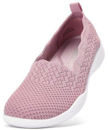 Puxowe Zapatos Tejer Mujer Comoda Casual Mesh Ligero Antideslizante Zapatillas Sneakers Classic Slip On Andar Bambas Mocasines Rose EU 39.5