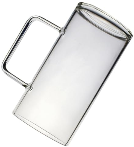 ABOOFAN Taza para Bebidas Frías y Calientes de Vidrio Borosilicato de 700ml con Asa Resistente al Calor Adecuado para Oficina y Hogar